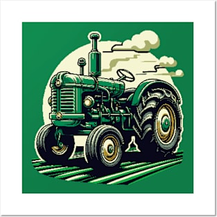 Tractor Pixel Art Posters and Art